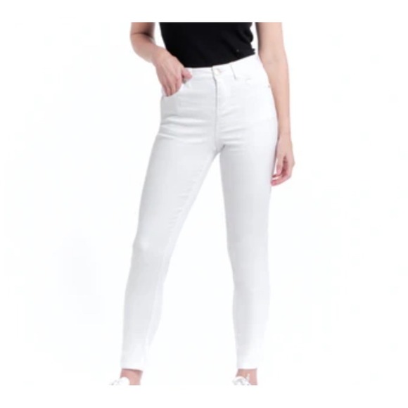 1822 Denim White‎ Jeans High Rise Ankle Skinny Jeans Size 4/27 - Picture 1 of 9